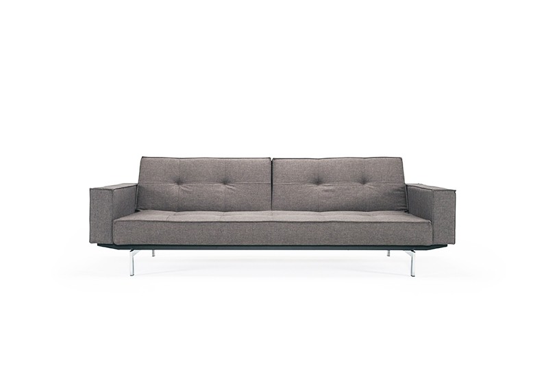 Schlafsofa Splitback Chrome mit Armlehnen
