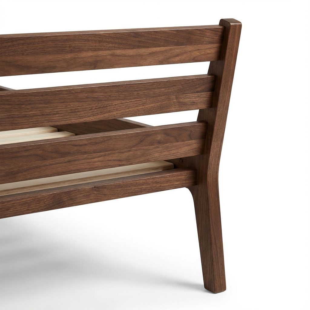 Massivholzbett Linz 160 x 200 cm Nussbaum, 50% reduziert