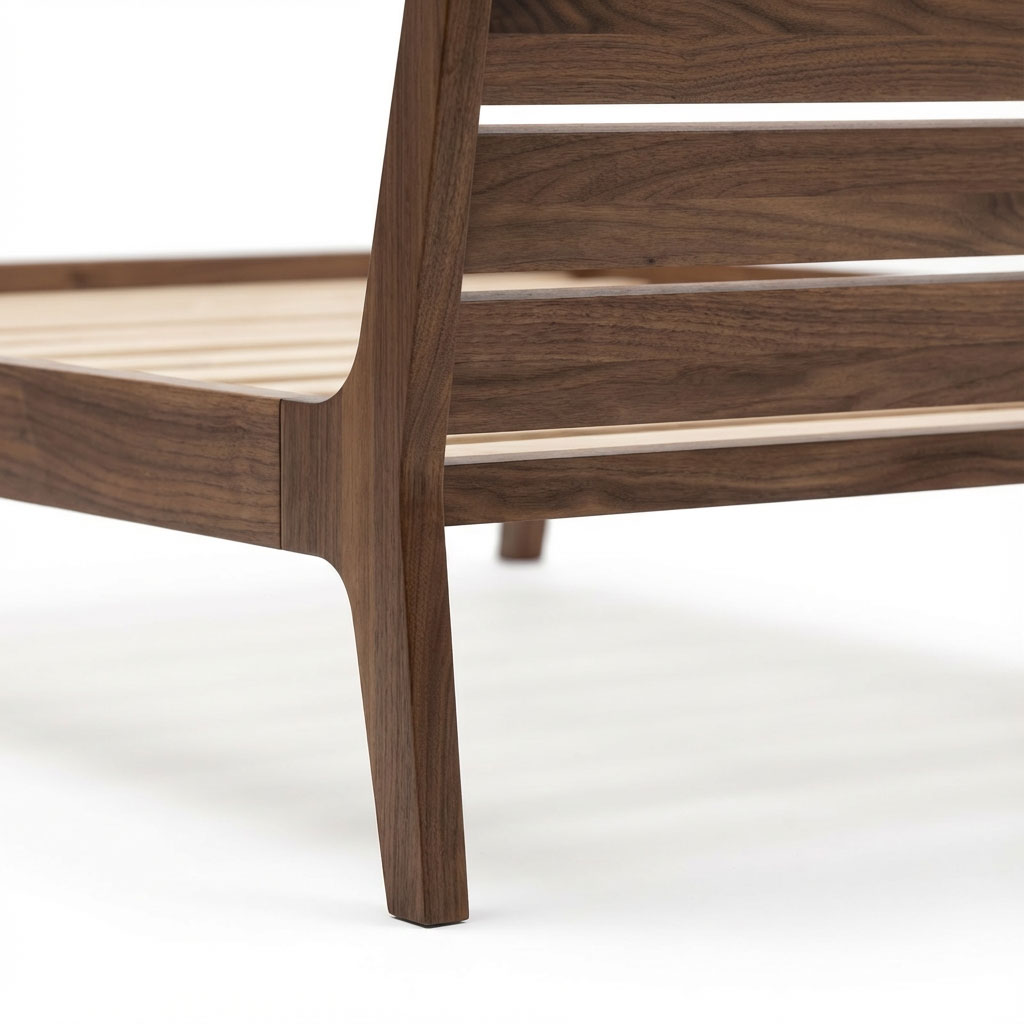 Massivholzbett Linz 160 x 200 cm Nussbaum, 50% reduziert